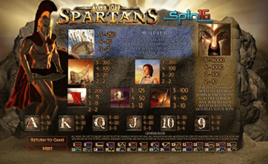 tragaperras Age Of Spartans Spin